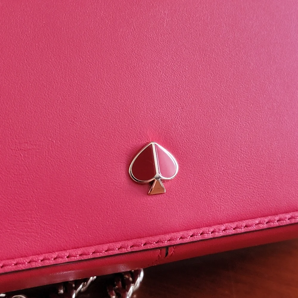 Kate Spade Izzy Red Italian Leather Chain Crossbody Bag